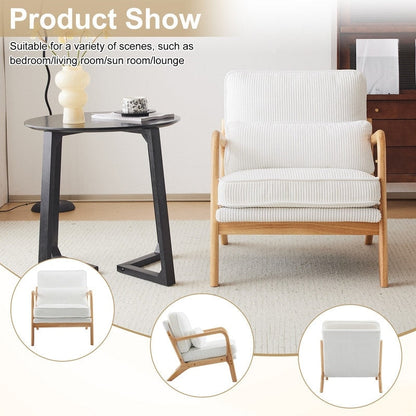 Fauteuil d'appoint capitonné de style moderne du milieu du siècle