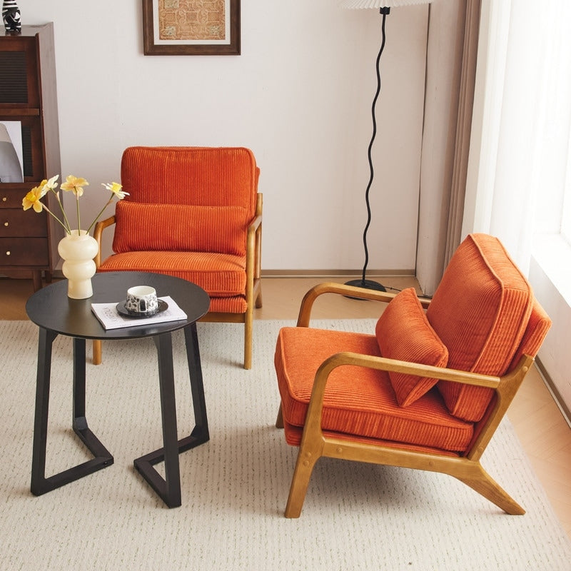 Fauteuil d'appoint capitonné de style moderne du milieu du siècle