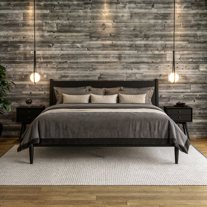 Lit à panneaux de style milieu de siècle