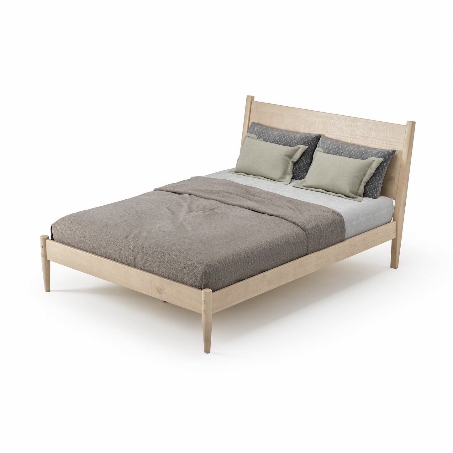 Lit à panneaux de style milieu de siècle