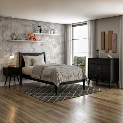 Lit à panneaux de style milieu de siècle