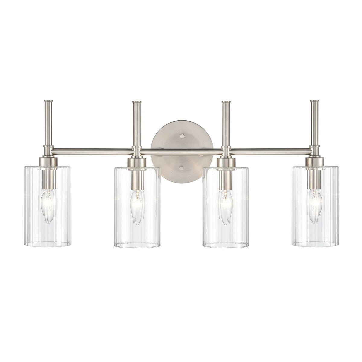 Millennium Lighting Lustre de salle de bain Chastine avec abat-jours en verre dépoli transparent