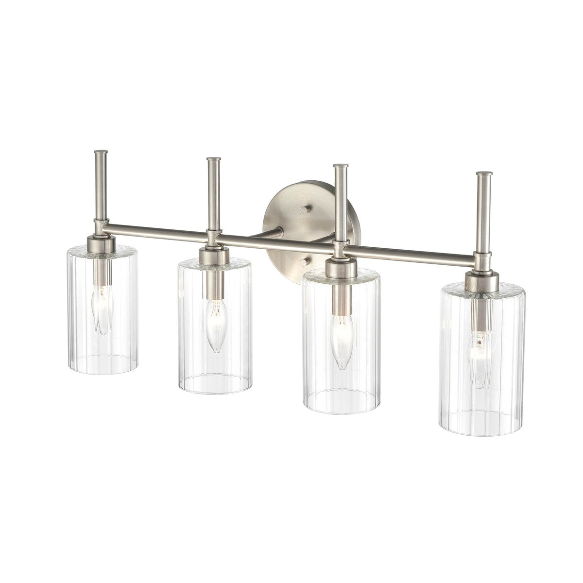 Millennium Lighting Lustre de salle de bain Chastine avec abat-jours en verre dépoli transparent