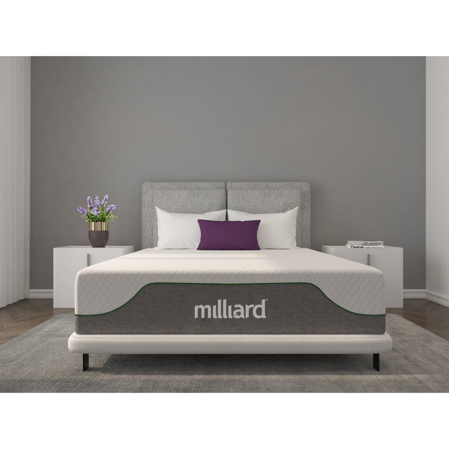 Milliard Matelas en mousse à mémoire de forme, 10 pouces, ferme, livré dans une boîte, soulage la pression, modèle classique