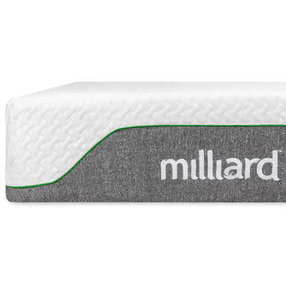 Milliard Matelas en mousse à mémoire de forme, 10 pouces, ferme, livré dans une boîte, soulage la pression, modèle classique