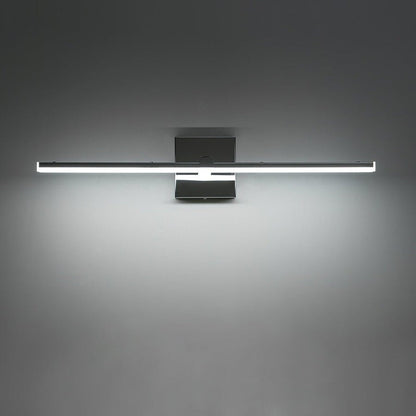 Barre lumineuse LED chromée à intensité variable, style minimaliste, pour meuble-lavabo