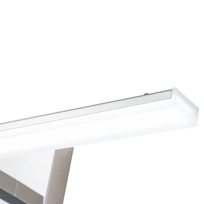 Barre lumineuse LED chromée à intensité variable, style minimaliste, pour meuble-lavabo