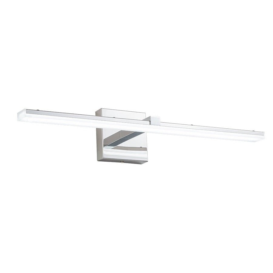 Barre lumineuse LED chromée à intensité variable, style minimaliste, pour meuble-lavabo