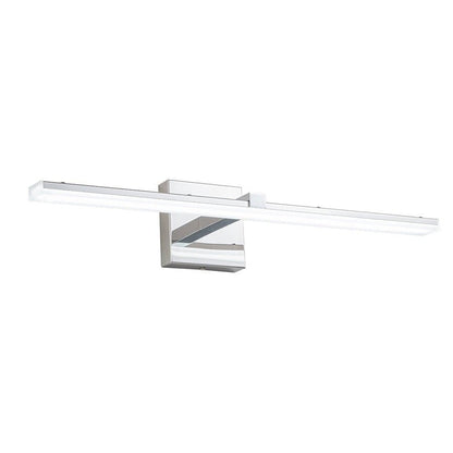 Barre lumineuse LED chromée à intensité variable, style minimaliste, pour meuble-lavabo