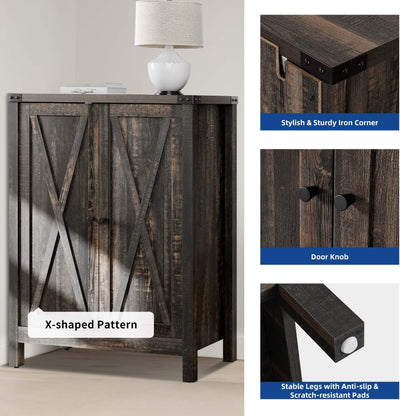 Meuble à chaussures Moasis à 5 niveaux et 20 paires avec portes doubles pour l'entrée