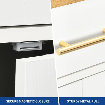 Moasis Meuble de rangement roulant pour îlot de cuisine, 53 pouces, chariot de cuisine mobile portable