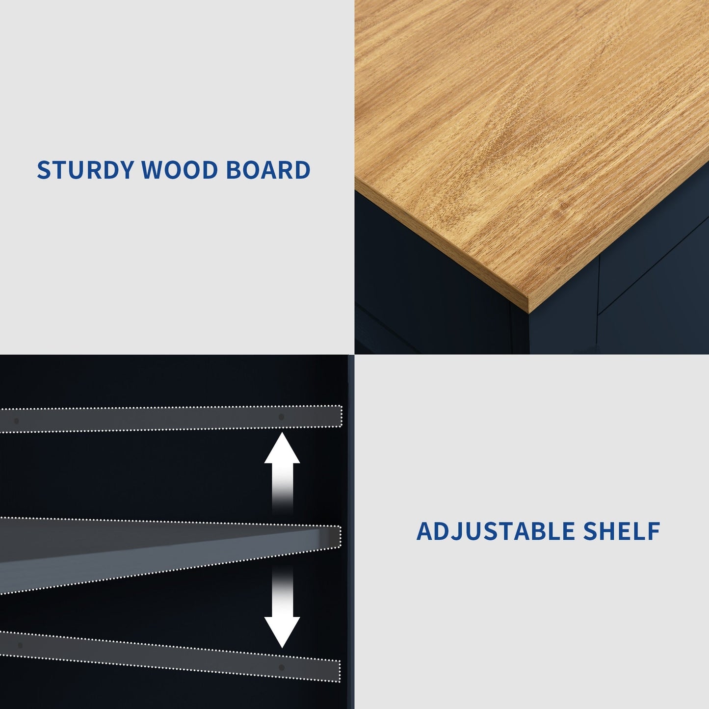 Moasis Meuble de rangement roulant pour îlot de cuisine, 53 pouces, chariot de cuisine mobile portable