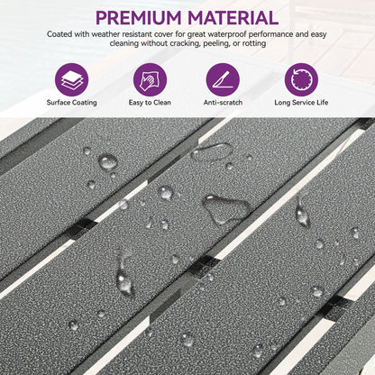 Table de bar/de comptoir de patio en métal Moasis avec roulettes