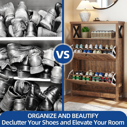 Meuble de rangement pour chaussures Moasis avec 2 compartiments pour entrée et couloir