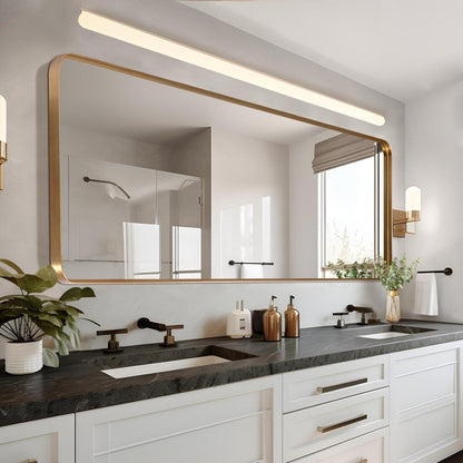 Grand miroir rectangulaire mural en alliage d'aluminium moderne - 71*28