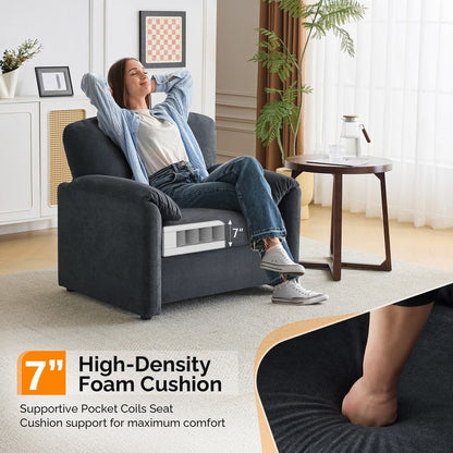 Modern Elephant Ears Armchair Accent Sofa Comfortable Seating for Living Room & Bedroom