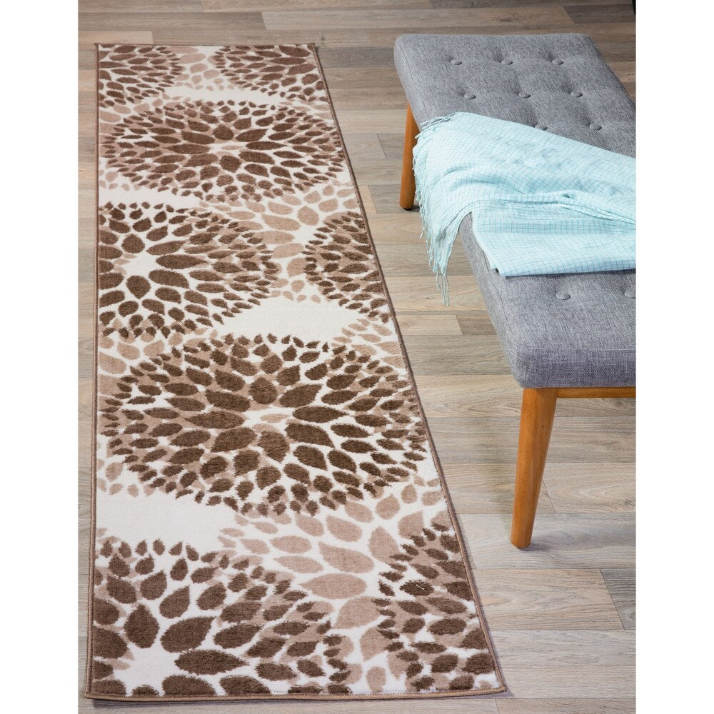 World Rug Gallery Modern Floral Circles Area Rug