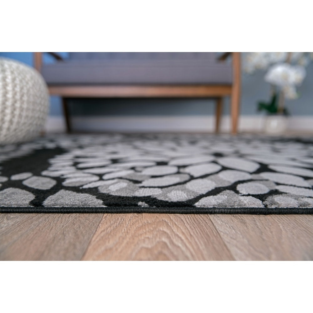 World Rug Gallery Modern Floral Circles Area Rug