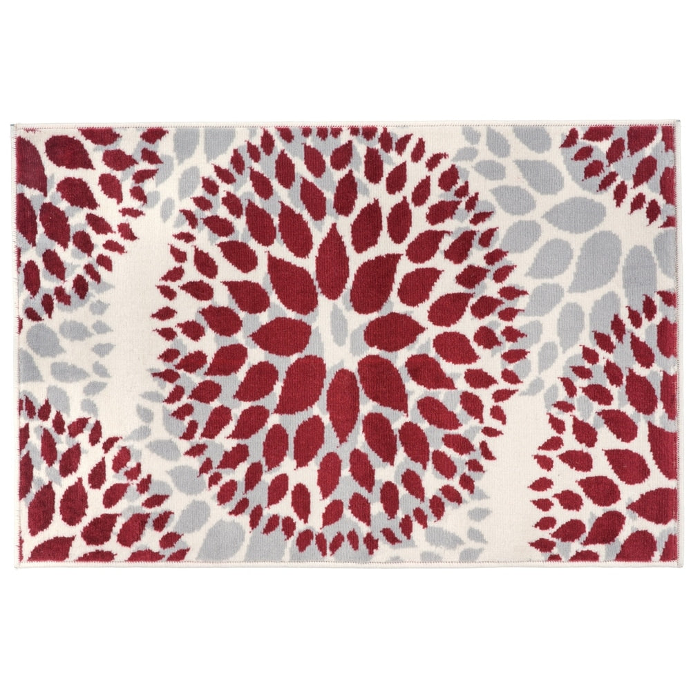 World Rug Gallery Modern Floral Circles Area Rug