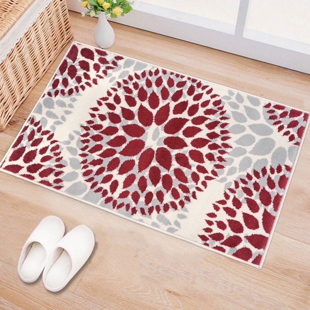 World Rug Gallery Modern Floral Circles Area Rug