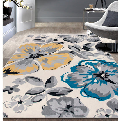 World Rug Gallery Modern Floral Design Area Rug