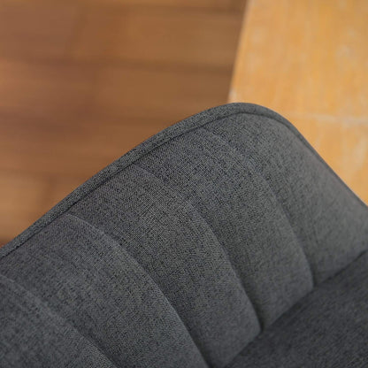 Fauteuil pivotant à accoudoirs pour bureau moderne Art Leon avec pieds en bois