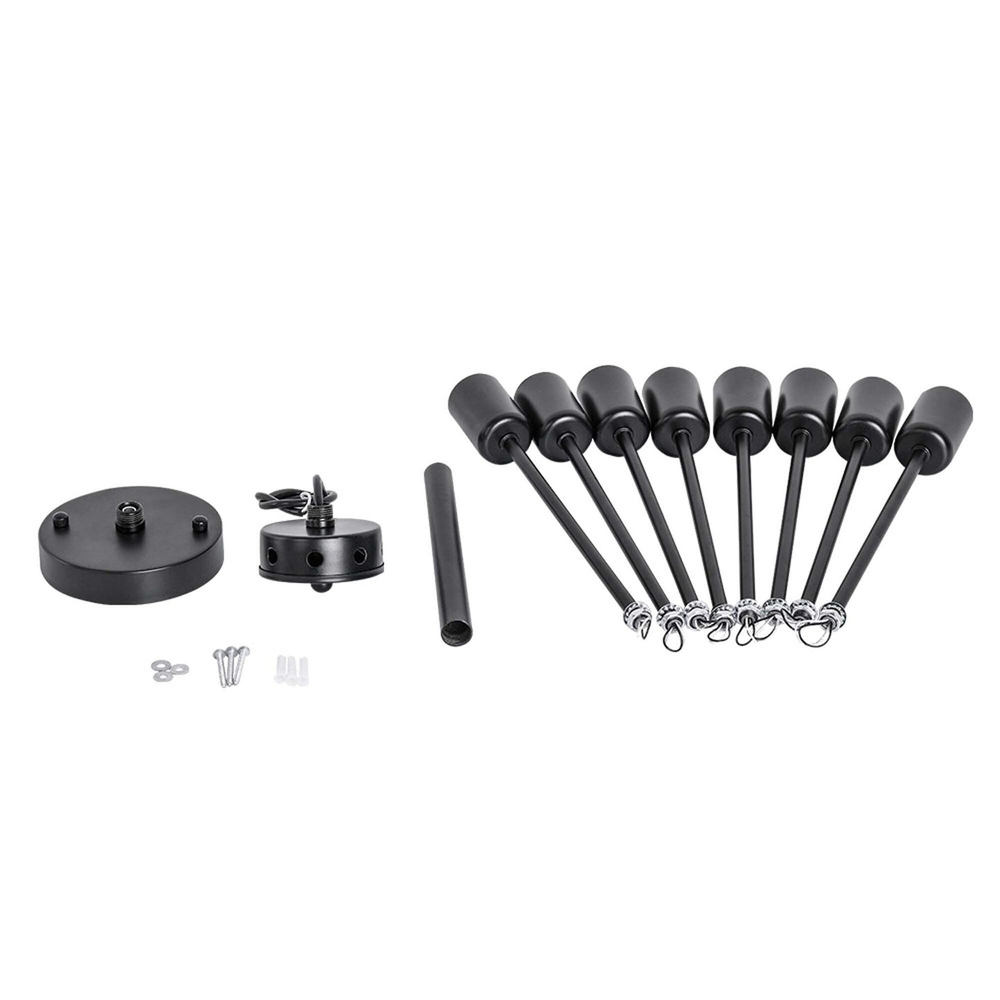 Black/ Gold Sputnik Semi Flush Mount Lamp Close to Ceiling Light Fixture for Living Room/ Kitchen/ Office/ Bedroom/ Foyer