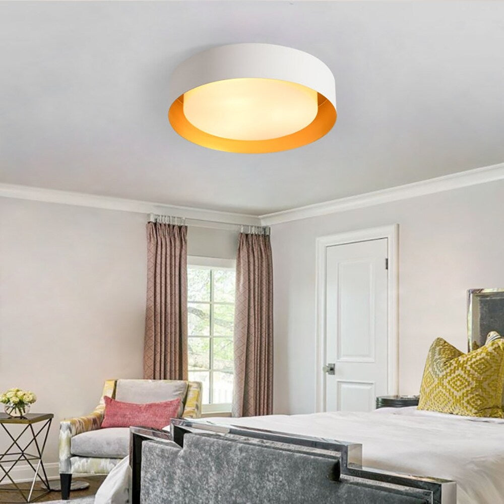 Modern Minimalist 2/3/5-Lights Metal Shaded Drum Flush Mount Ceiling Light