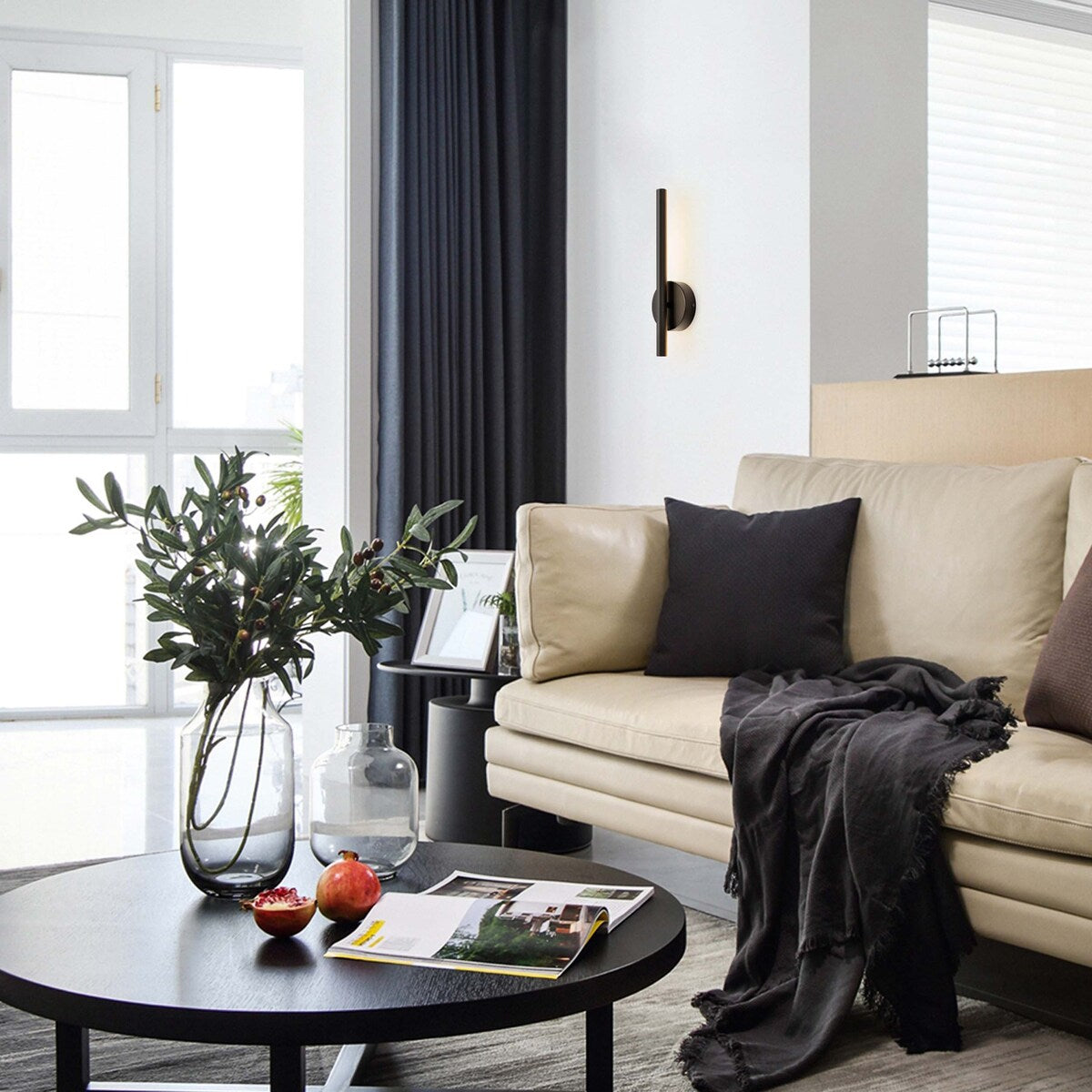 Modern Industrial Minimalist Metal LED Integrated Linear Strip Wall Light Sconce