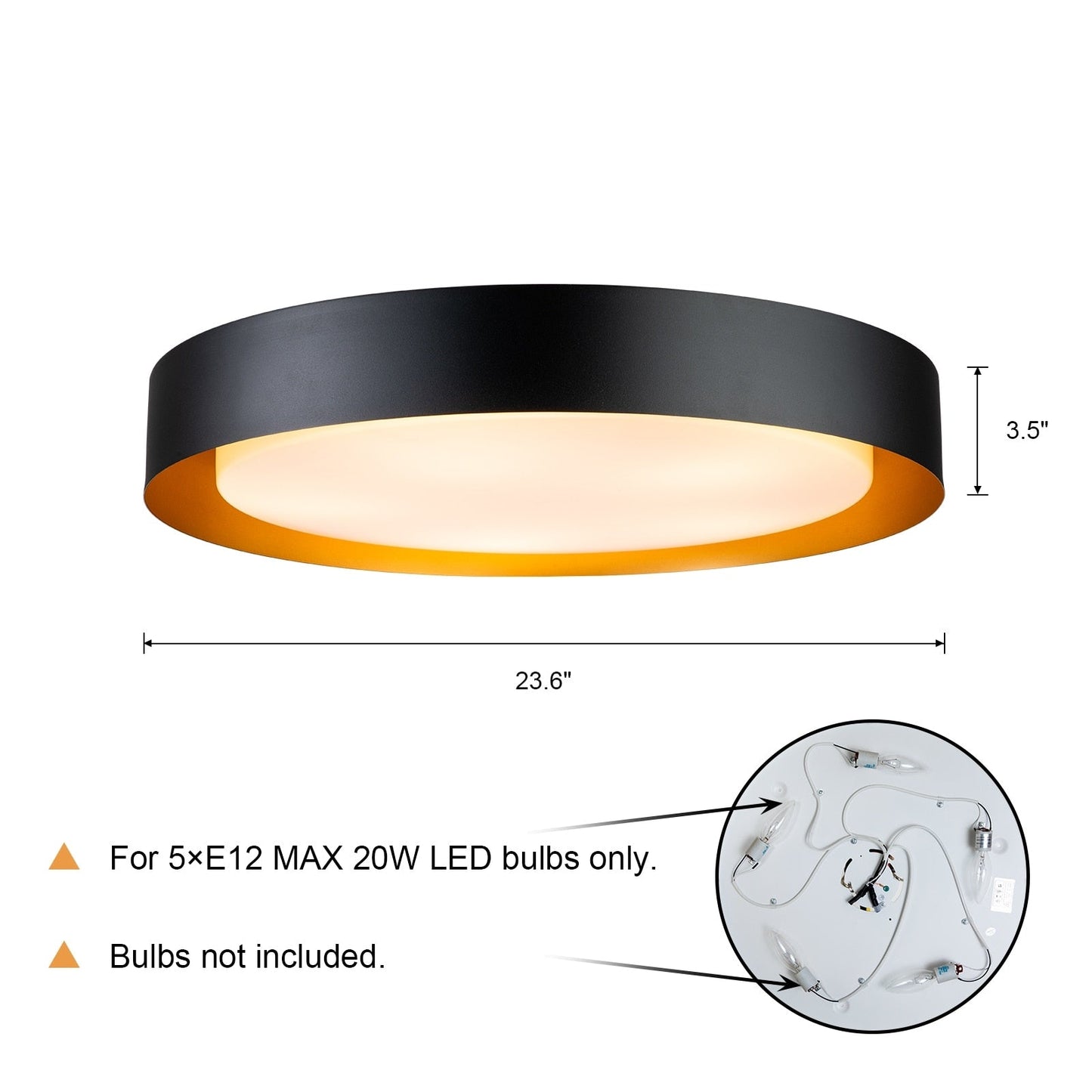 Modern Minimalist 2/3/5-Lights Metal Shaded Drum Flush Mount Ceiling Light