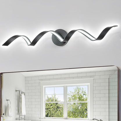 Modern Spiral Design LED Bathroom Vanity Light Dimmable Wall Light