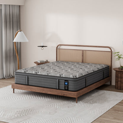Modland Matelas hybride à ressorts ensachés de 35,5 cm (14 pouces) à revêtement européen de densité moyenne, livré dans une boîte