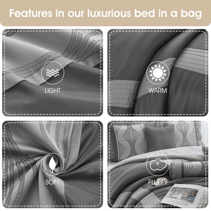 Nanshing Daniella 7-Piece Modern Geometric Comforter Set