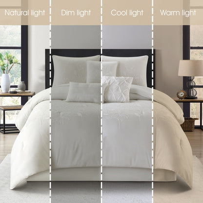 Ensemble de Couette à Motifs Floraux et Botaniques Nanshing Taylor 7 Pièces