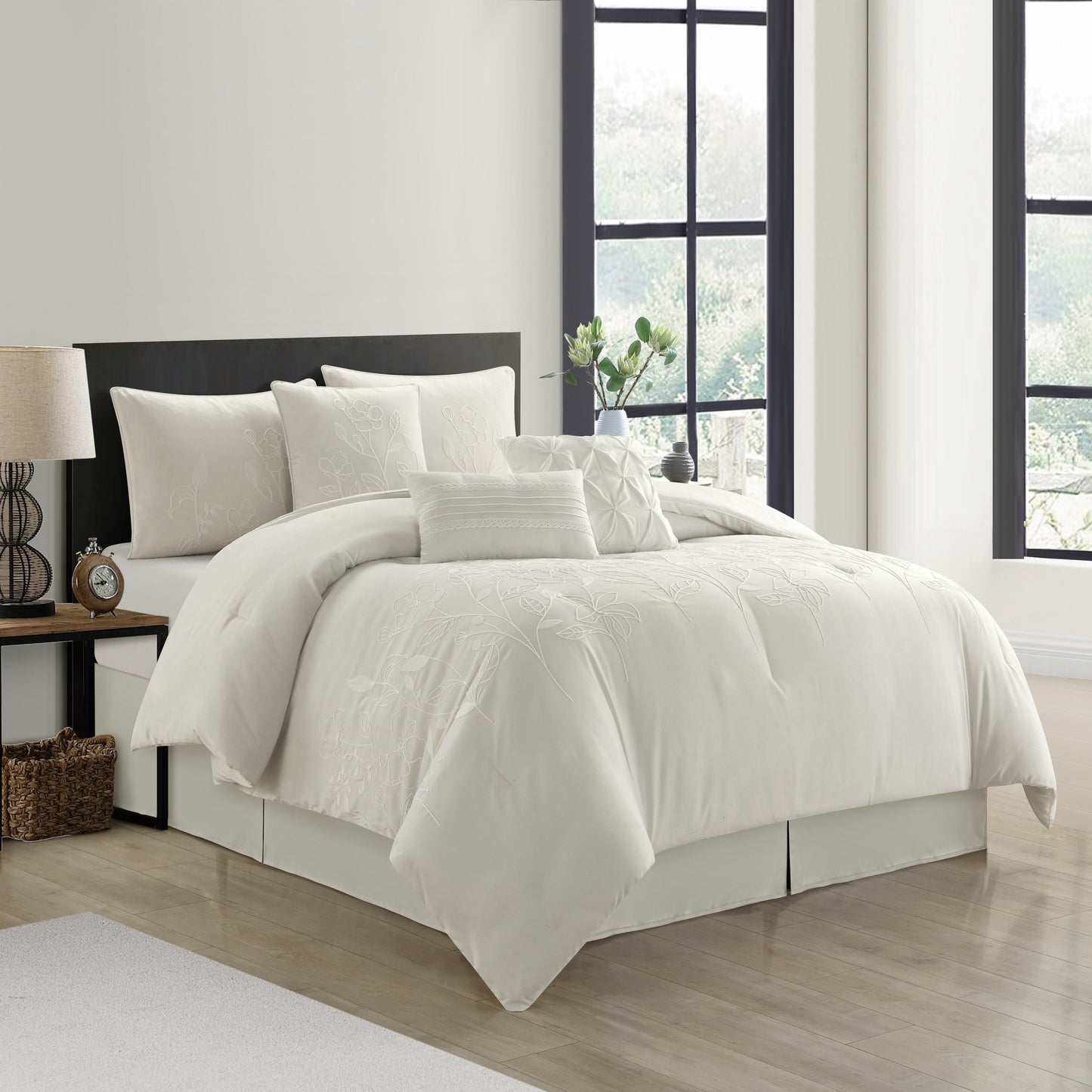 Ensemble de Couette à Motifs Floraux et Botaniques Nanshing Taylor 7 Pièces