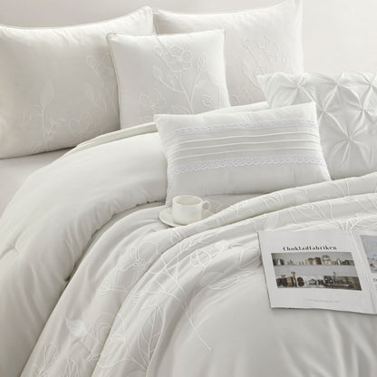 Ensemble de Couette à Motifs Floraux et Botaniques Nanshing Taylor 7 Pièces