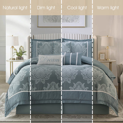 Ensemble de Couette Traditionnel Damassé 7 Pièces Nanshing Tiana