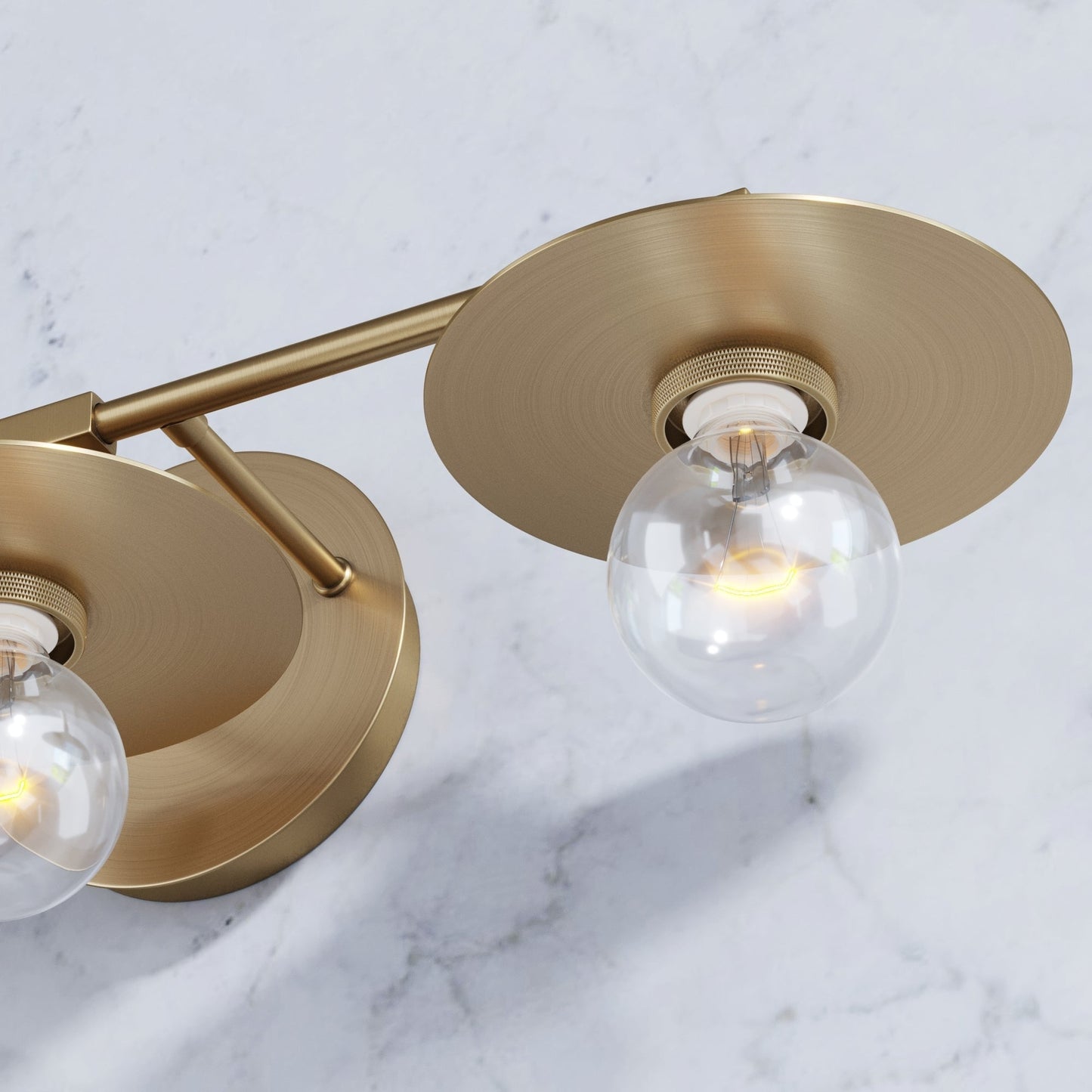 Nathan James Pattinson 3-Lights Bathroom Vanity Light Fixture with Metal Frame and Thin Plate Shade
