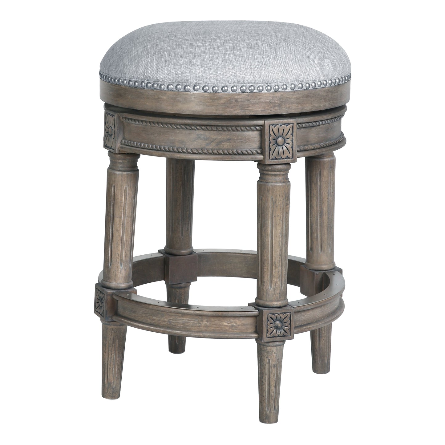 Tabouret de bar pivotant sans dossier Chapman de New Ridge Home Goods, hauteur de comptoir de 26 pouces - Hauteur de comptoir