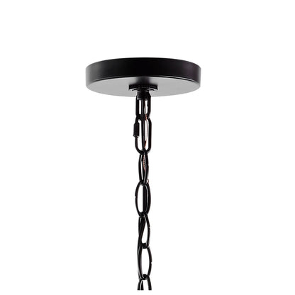 34.75 Lustre en fer à 6 lumières LED, par JONATHAN Y