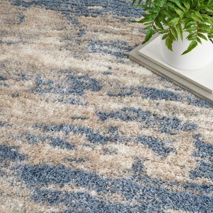 Tapis de sol ultra moelleux à poils longs, abstrait et glamour de la marque Nourison