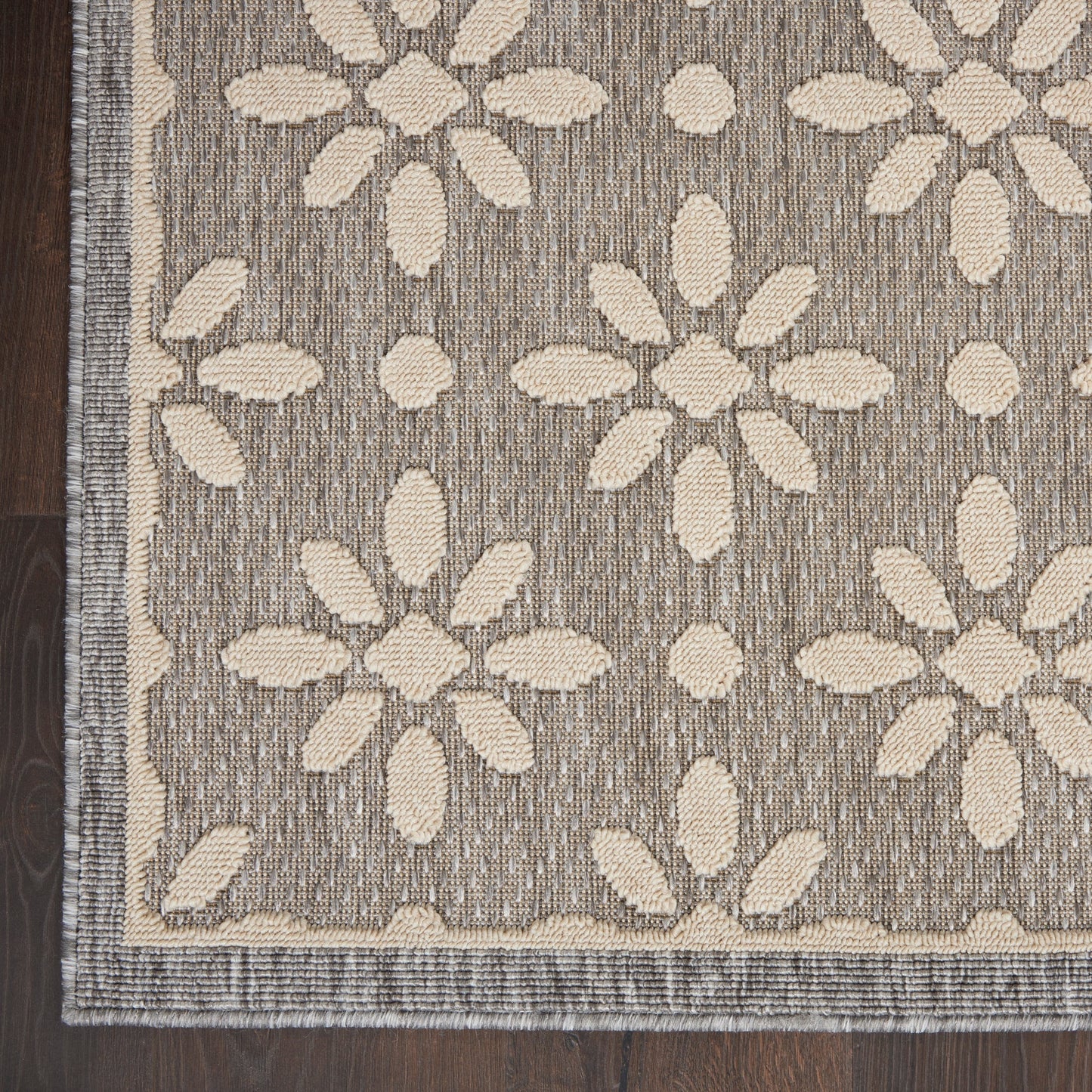 Nourison Palamos Modern Floral Hi Low Geometric Indoor Outdoor Area Rug