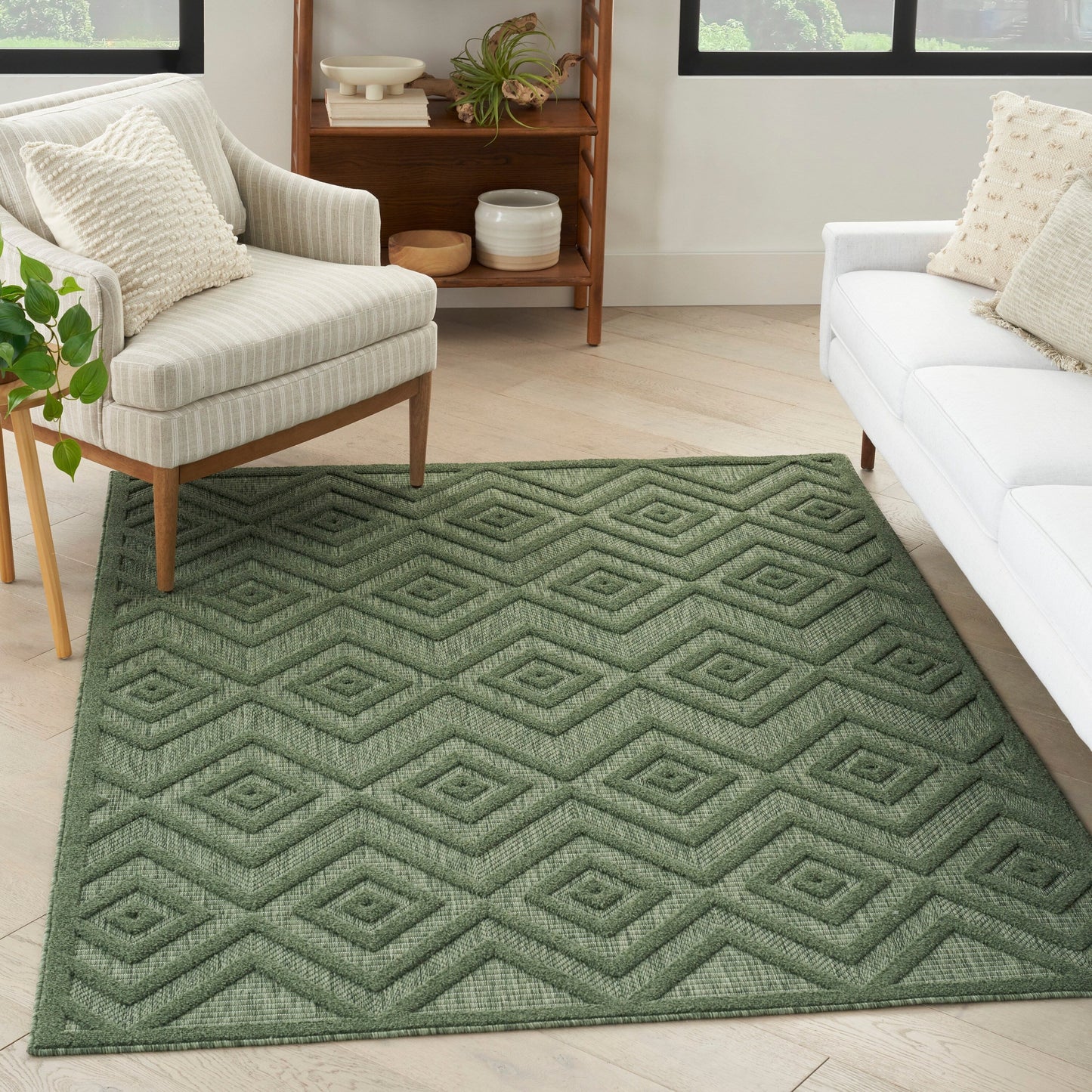 Nourison Versatile Indoor/Outdoor Geometric Flatweave Area Rug
