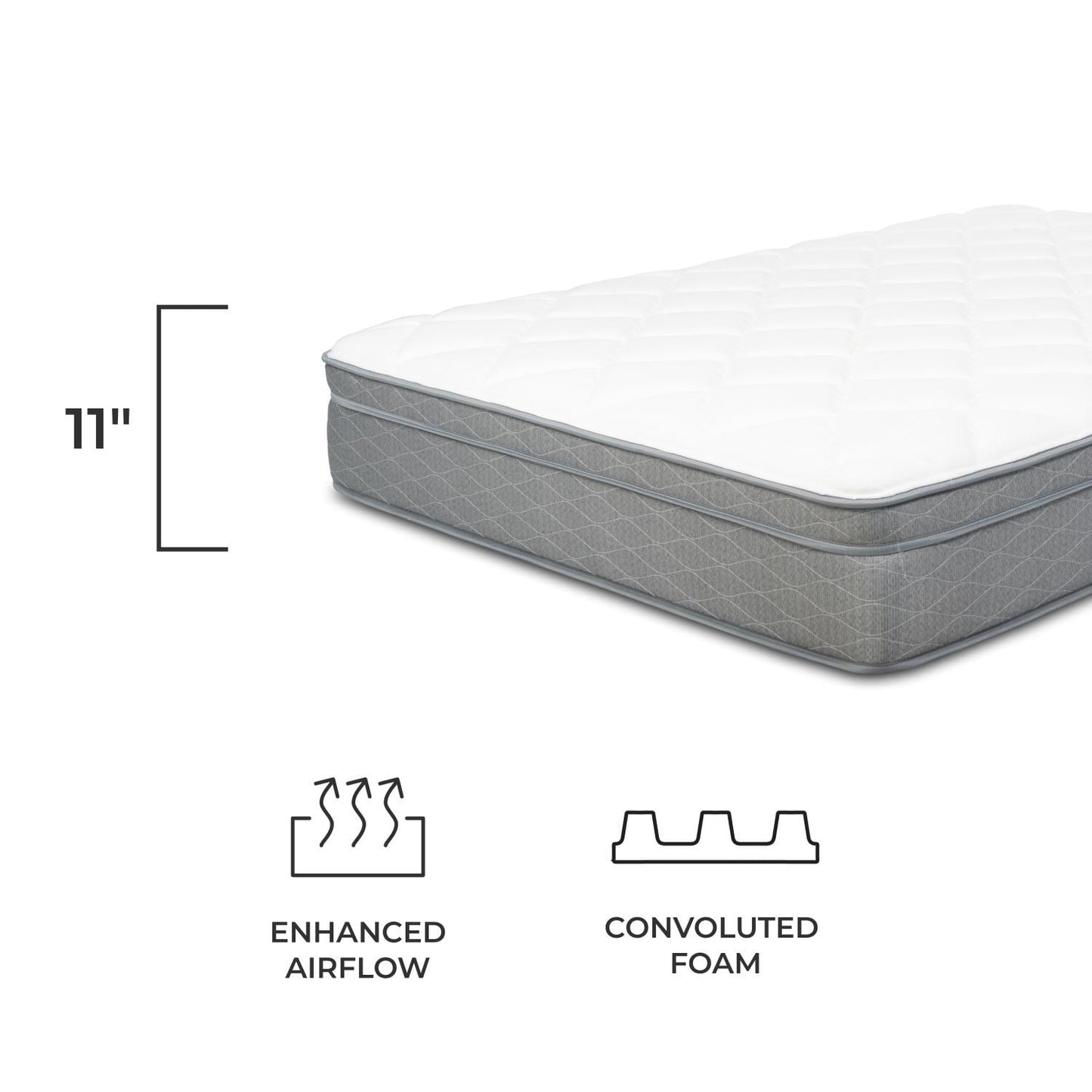 Matelas NuForm 11 à revêtement supérieur moelleux moyen