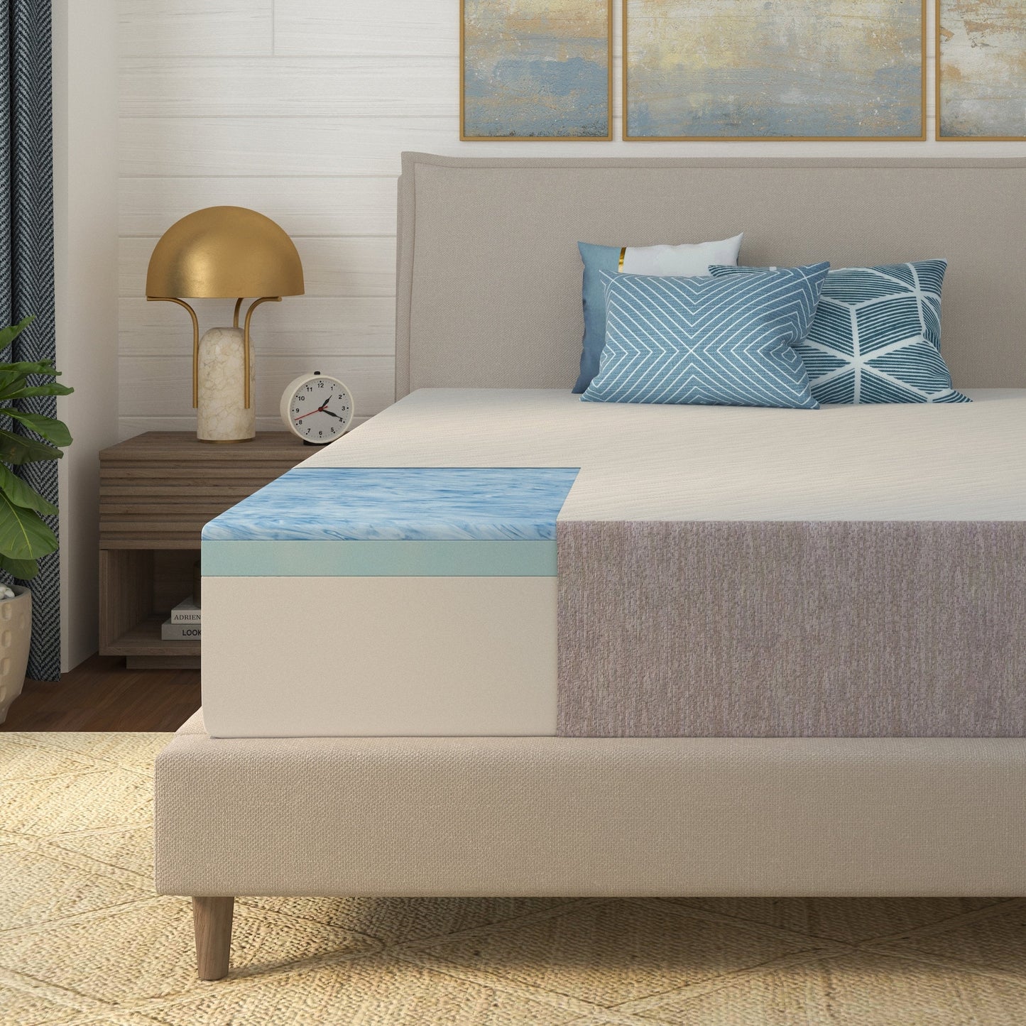 Matelas Select Luxury en mousse à mémoire de forme au gel de 30 cm (12 pouces) à fermeté moyenne.