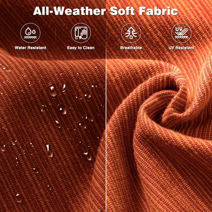 Ensemble de salon d'extérieur en osier OVIOS 5 pièces avec dossier haut