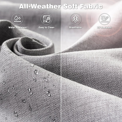 OVIOS Ensemble de meubles de jardin en osier 8 pièces avec chaises pivotantes