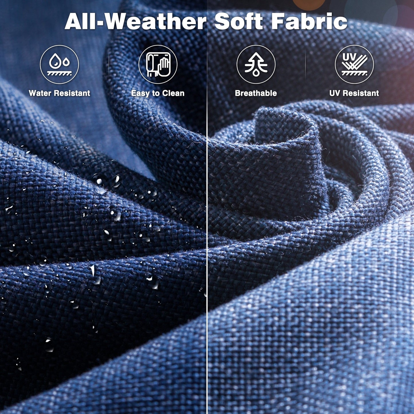 OVIOS Ensemble de meubles de jardin en osier 8 pièces avec chaises pivotantes