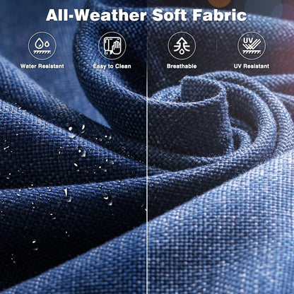 OVIOS Ensemble de meubles de jardin en osier 8 pièces avec chaises pivotantes