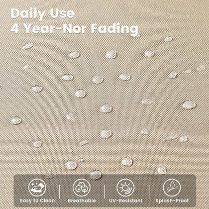 OVIOS 9 Pieces Outdoor Wicker Swivel Chair Set With Fire Table